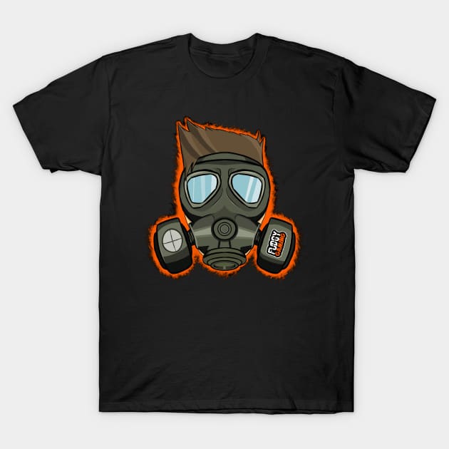 The Deadzone Survivor - Gas Mask Design T-Shirt by Fudgy